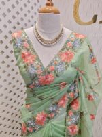 Kota Silk With Hanging Flower Design - Image 5