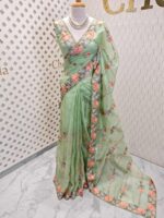 Kota Silk With Hanging Flower Design - Image 7