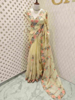 Kota Silk With Hanging Flower Design - Image 3