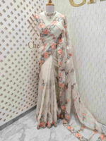 Kota Silk With Hanging Flower Design - Image 11