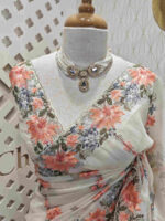 Kota Silk With Hanging Flower Design - Image 13