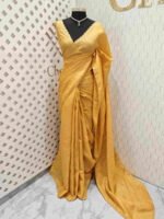Tussar silk with border arch and flower inside - Image 2
