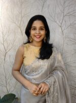 Organza With Floral Print And Sequences Work - Image 18