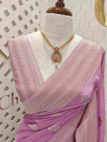 Georgette Banarasi Normal With Small Buttas - Image 45