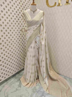 Georgette Banarasi Normal With Small Buttas - Image 40