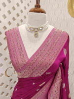 Georgette Banarasi Normal With Small Buttas - Image 39