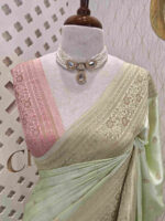Georgette Banarasi With Three Design - Image 20