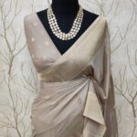Georgette Banarasi With Feather Design