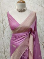 Georgette Banarasi With Feather Design - Image 15