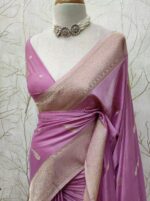 Georgette Banarasi With Feather Design - Image 16