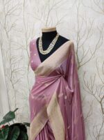 Georgette Banarasi With Feather Design - Image 20