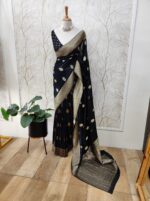 Georgette Banarasi Normal With Small Buttas - Image 13
