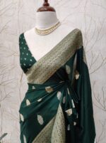 Georgette Banarasi Normal With Small Buttas - Image 2