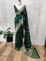 Georgette Banarasi Normal With Small Buttas - Image 3