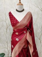 Georgette Banarasi Normal With Small Buttas - Image 7
