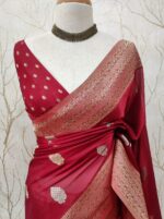 Georgette Banarasi Normal With Small Buttas - Image 8