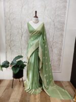 Georgette Banarasi Normal With Small Buttas - Image 22