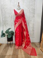 Georgette Banarasi Normal With Small Buttas - Image 17