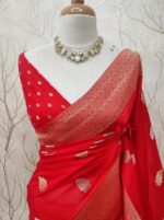 Georgette Banarasi Normal With Small Buttas - Image 18