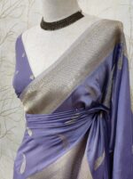 Georgette Banarasi With Feather Design - Image 26