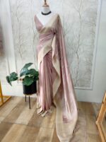 Georgette Banarasi With Feather Design - Image 30