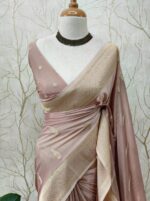 Georgette Banarasi With Feather Design - Image 32