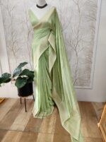 Georgette Banarasi With Feather Design - Image 34
