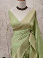 Georgette Banarasi With Feather Design - Image 35