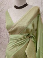 Georgette Banarasi With Feather Design - Image 37