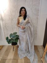 Organza With Floral Print And Sequences Work - Image 19