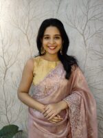 Organza With Floral Print And Sequences Work - Image 10