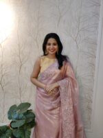 Organza With Floral Print And Sequences Work - Image 12