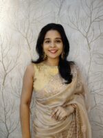 Organza With Floral Print And Sequences Work - Image 9