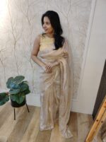 Organza With Floral Print And Sequences Work - Image 6