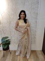 Organza With Floral Print And Sequences Work - Image 8
