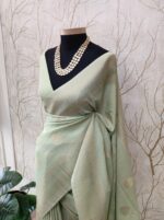 Soft Tussar With Temple Buttas Design - Image 43