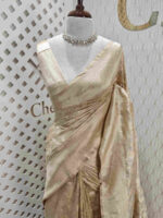 Banarasi kattan silk with flower and branches