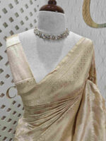 Banarasi kattan silk with flower and branches - Image 2