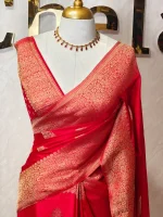 Georgette Banarasi With Lilly Buttas