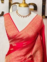 Georgette Banarasi With Lilly Buttas - Image 2