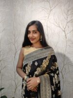 Georgette Banarasi With Big Branch Design - Image 17