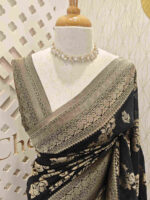 Georgette Banarasi With Big Branch Design - Image 2