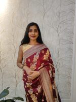 Georgette Banarasi With Big Branch Design - Image 4