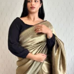 Georgette Banarasi With Golden Zari
