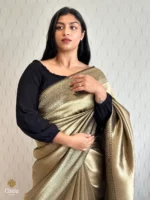 Georgette Banarasi With Golden Zari