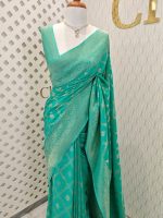 Soft Tussar With Diamond Design - Image 21