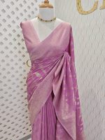 Soft Tussar With Diamond Design - Image 24