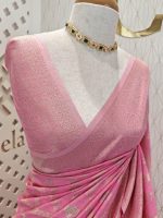 Soft Tussar With Diamond Design - Image 29