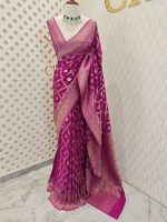Soft Tussar With Diamond Design - Image 31