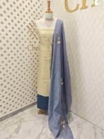 Cotton salwar flower in shawl - Image 14